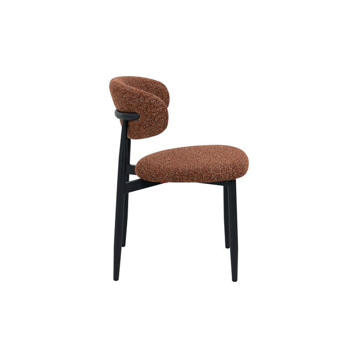 Meubar - Eetkamerstoel Locarno - Stof - Bordeaux - 52 x 56 x 77 cm