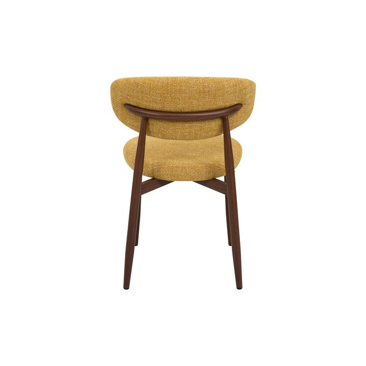 Meubar - Eetkamerstoel Locarno - Stof - Geel - 52 x 56 x 77 cm