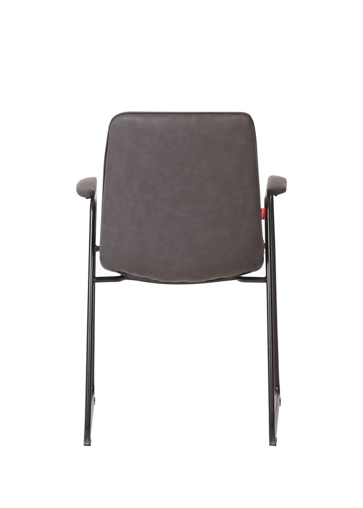 Meubar - Chaise de salle à manger Samo - Similicuir - ANTRACITE - 57 x 55 x 88 cm