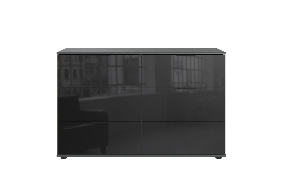 Wimex - Commode Saigon - E60705 - Grafiet/Zwart - 130x83x41cm