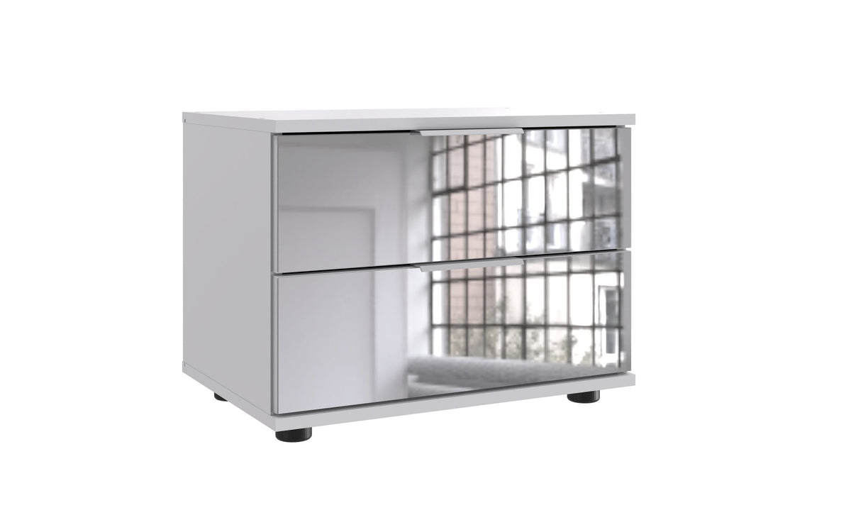Wimex - Nachtkastje Saigon - E79697 - Wit/Glas - 52x40x38cm