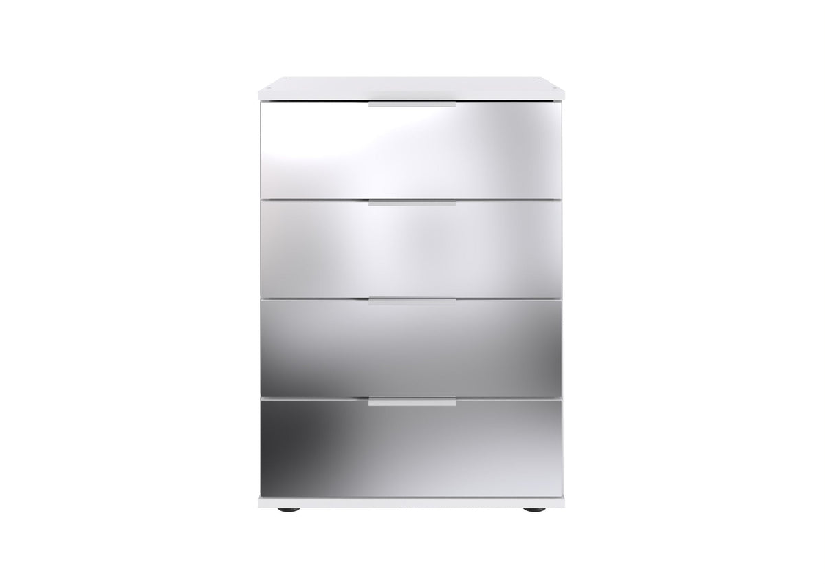 Wimex - Table de chevet Saigon - E79765 - Blanc/Verre - 52x74x38cm