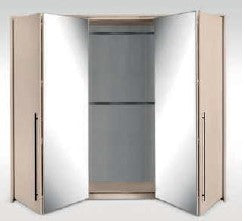 2BM - Kleerkast Savana - Beige Kleur - Led - Ladeblock - 255x65x219cm