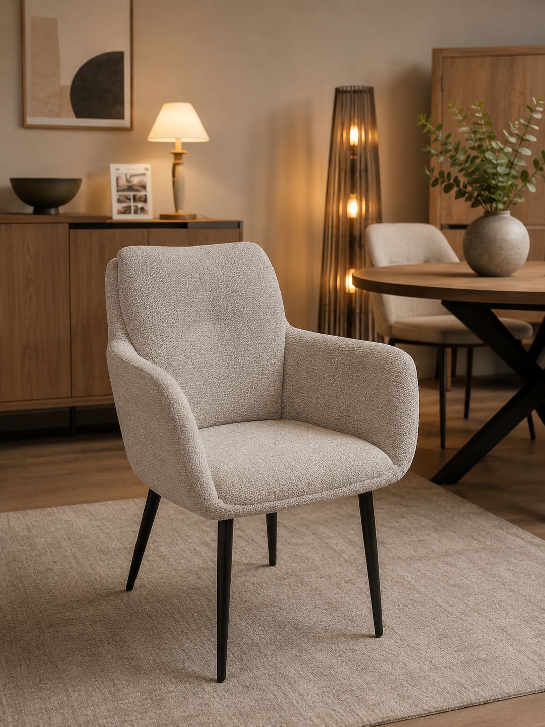 2BM -Fauteuil Xavier – Tissu Gris – H90 × P43 × L45 cm