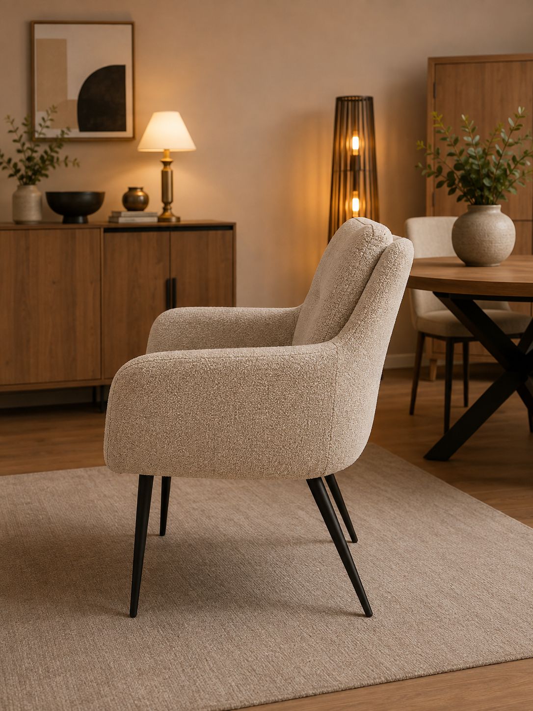 2BM -Fauteuil Xavier – Tissu Gris – H90 × P43 × L45 cm