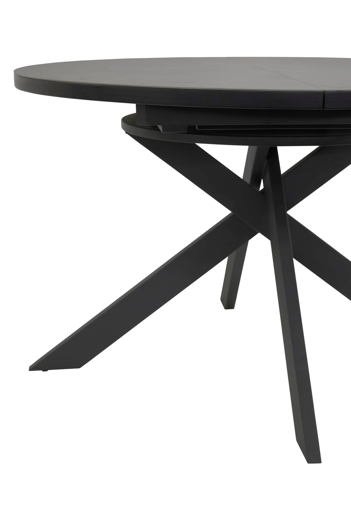 GBO - Table TF2205 - Ronde - Anthracite - 120 ( 160 ) x 76 cm