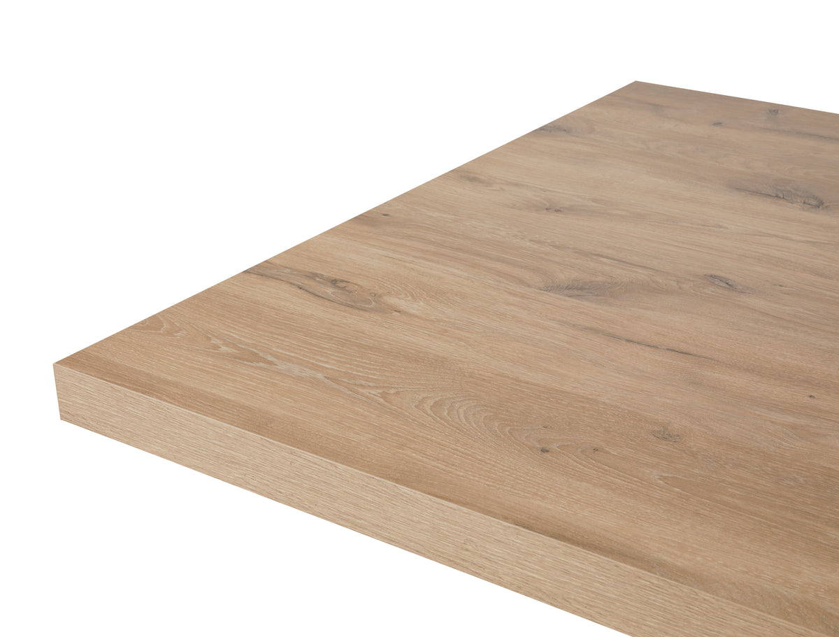 GBO - Table de salle à manger Sacha – 230x100x76 cm – Chêne Canyon – Pieds croisés