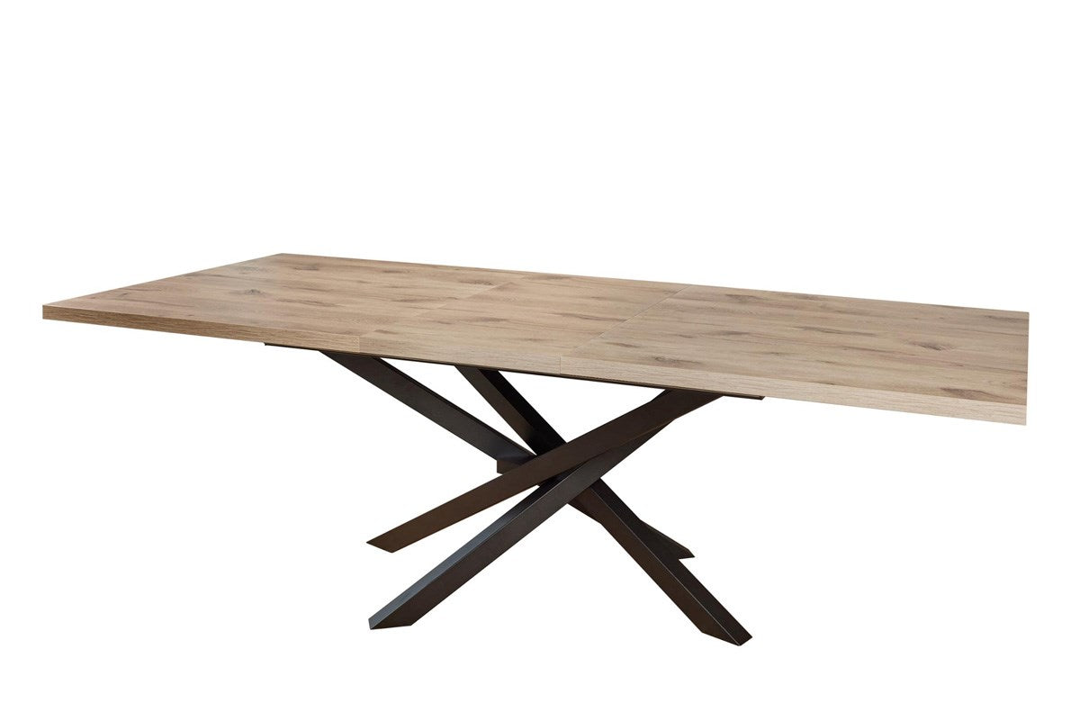 GBO - Table de salle à manger extensible Sacha TF2301 – 190 (240) x 100 cm – Chêne Canyon