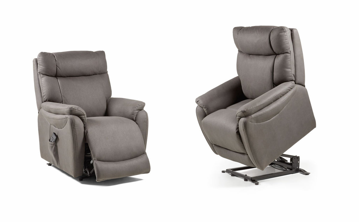 2BM - Relax Ralph - Microfibre anthracite - 2 moteurs - 78x95x110 cm