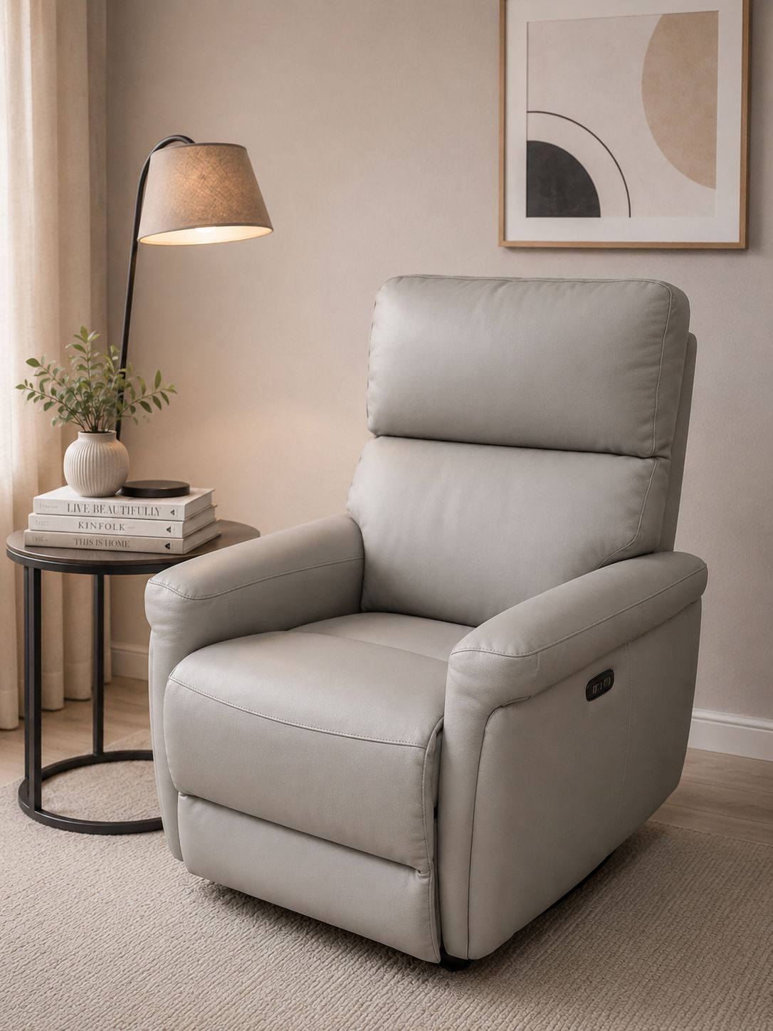 2BM - Relax Luda - Cuir - Beige - 83x105x93cm