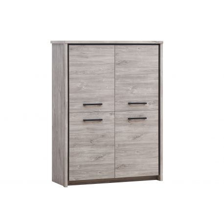 TYC - Meuble bar Olympia - Chêne Gris - 120x160x45cm