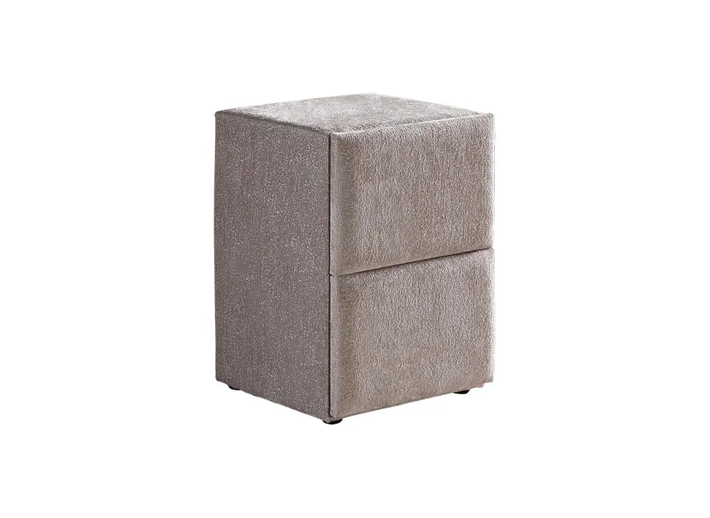 BSP - Boxspring Cali - Tissu - Écru - 140x200 cm