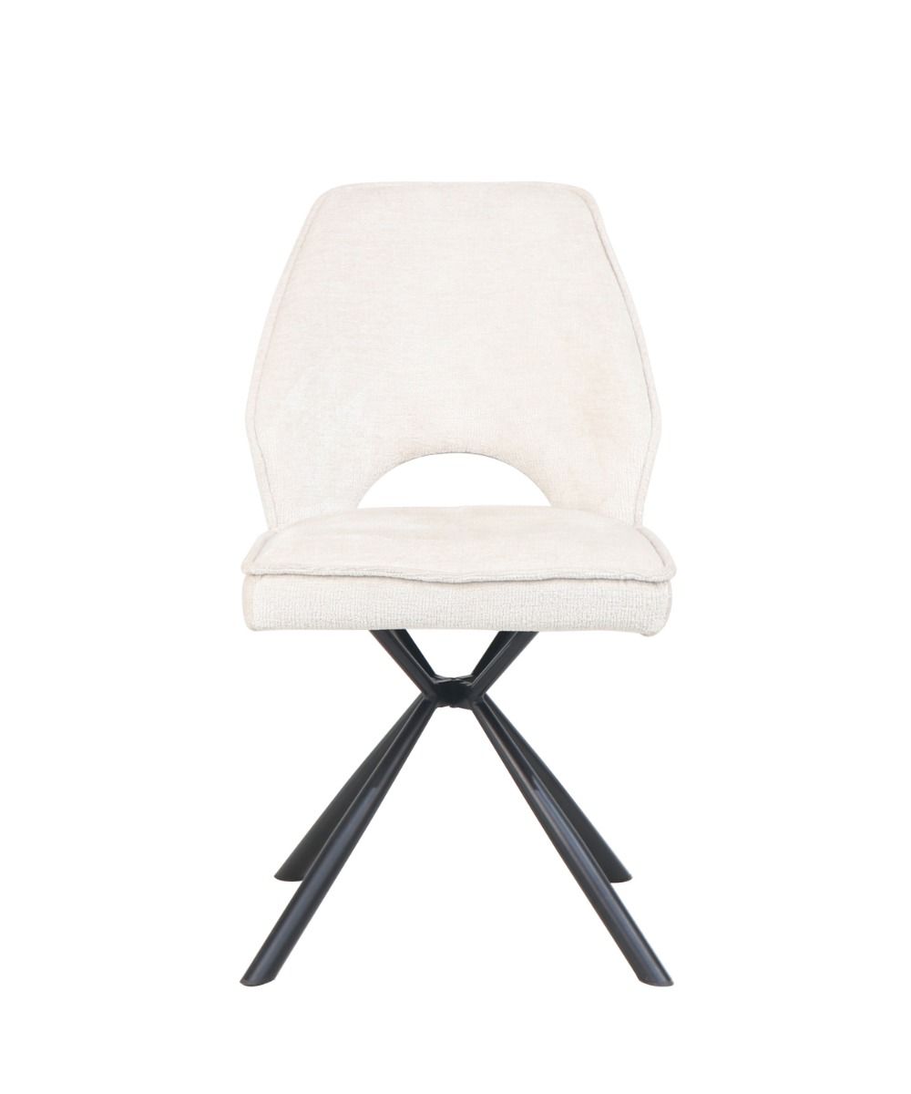 2BM - Chaise de salle à manger Yves - Tissu - Beige - 60x87x50cm