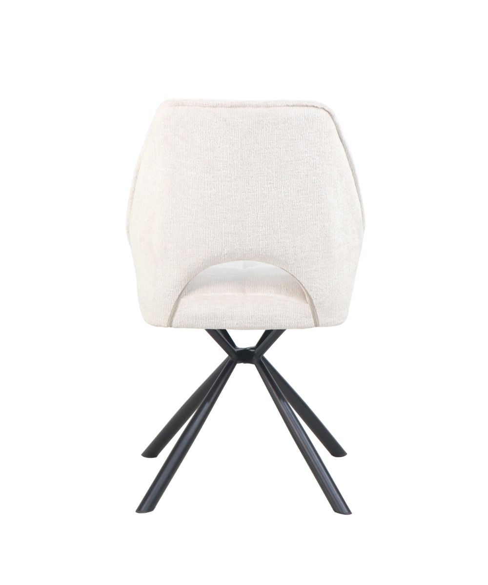 2BM - Chaise de salle à manger Yves - Tissu - Beige - 60x87x50cm