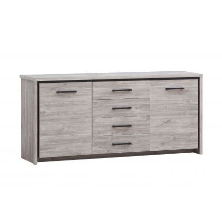 TYC - Buffet Olympia - Chêne Gris - 201x90x45cm
