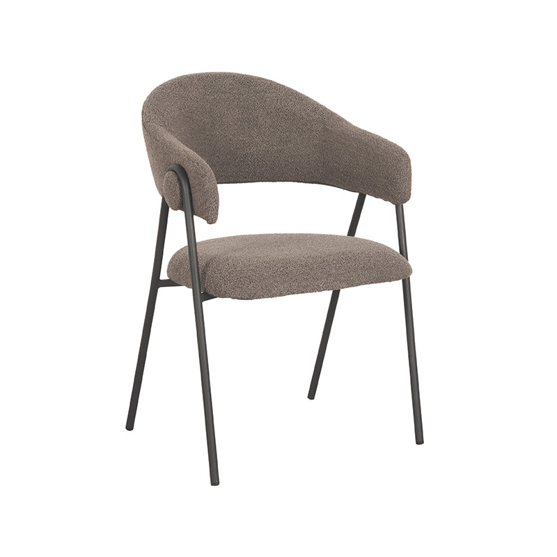 LABEL51 Chaise de salle à manger Lowen - Marron - Bouclé
