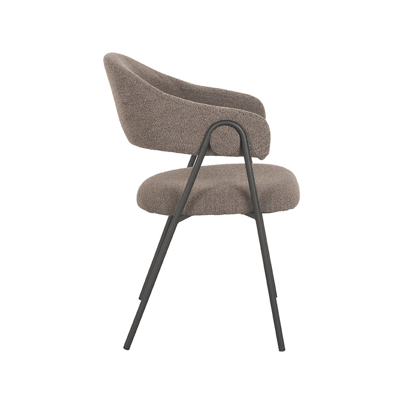 LABEL51 Chaise de salle à manger Lowen - Marron - Bouclé