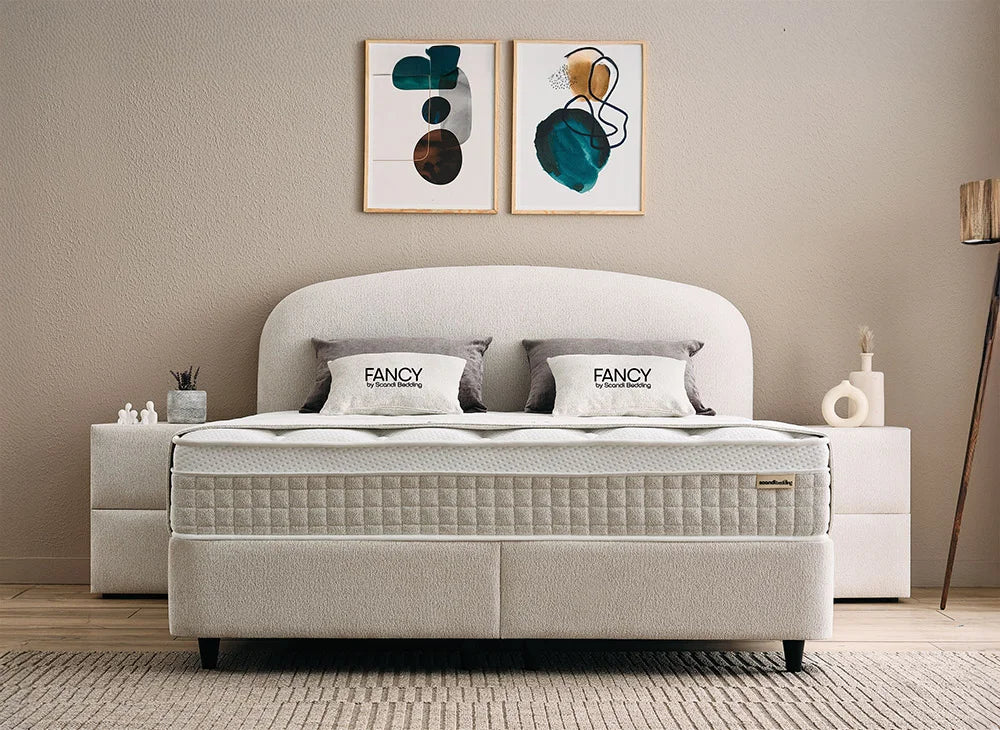 BSP - Boxspring Fancy - Tissu - Écru - 140x200 cm