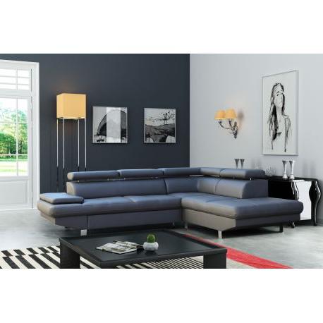 Salon d'angle Jet - Droite - Cuir artificiel - Taupe - 295x82x255cm
