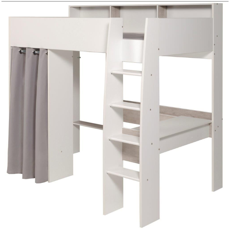PST - Lit Mezzanine Taylor - Blanc - 205x193x132cm