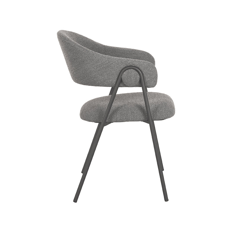 LABEL51 Chaise de salle à manger Lowen - Gris - Boucle