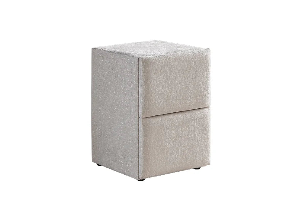 Pouf de chevet BSP - Lennon - Tissu - Écru