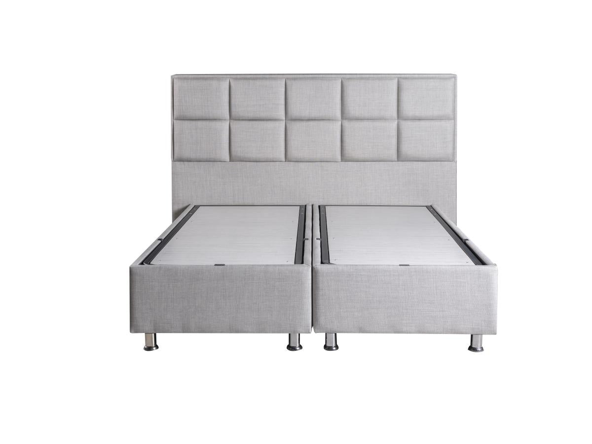 2BM - Sommier Barcelona - Gris - Espace de rangement - 160 x 200 cm