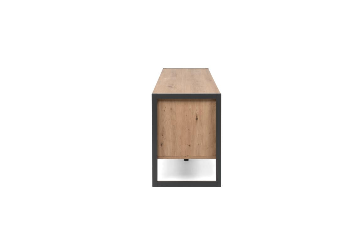 FIN - Meuble TV Denver 54 - chêne artisanal / anthracite - 160x55x40cm