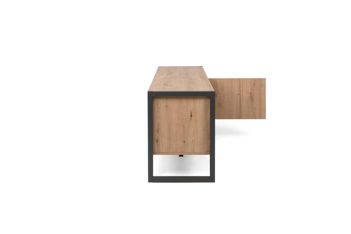 FIN - Meuble TV Denver 54 - chêne artisanal / anthracite - 160x55x40cm