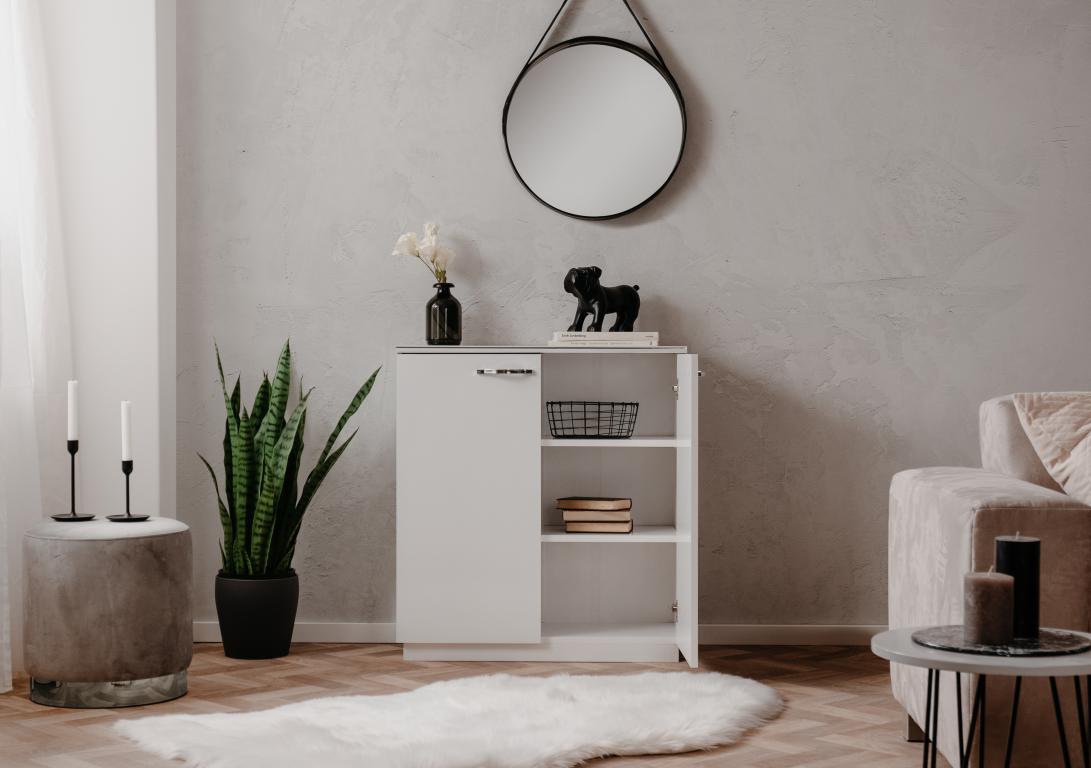 FIN - Commode 01 – décor blanc - 80x33,5x87cm