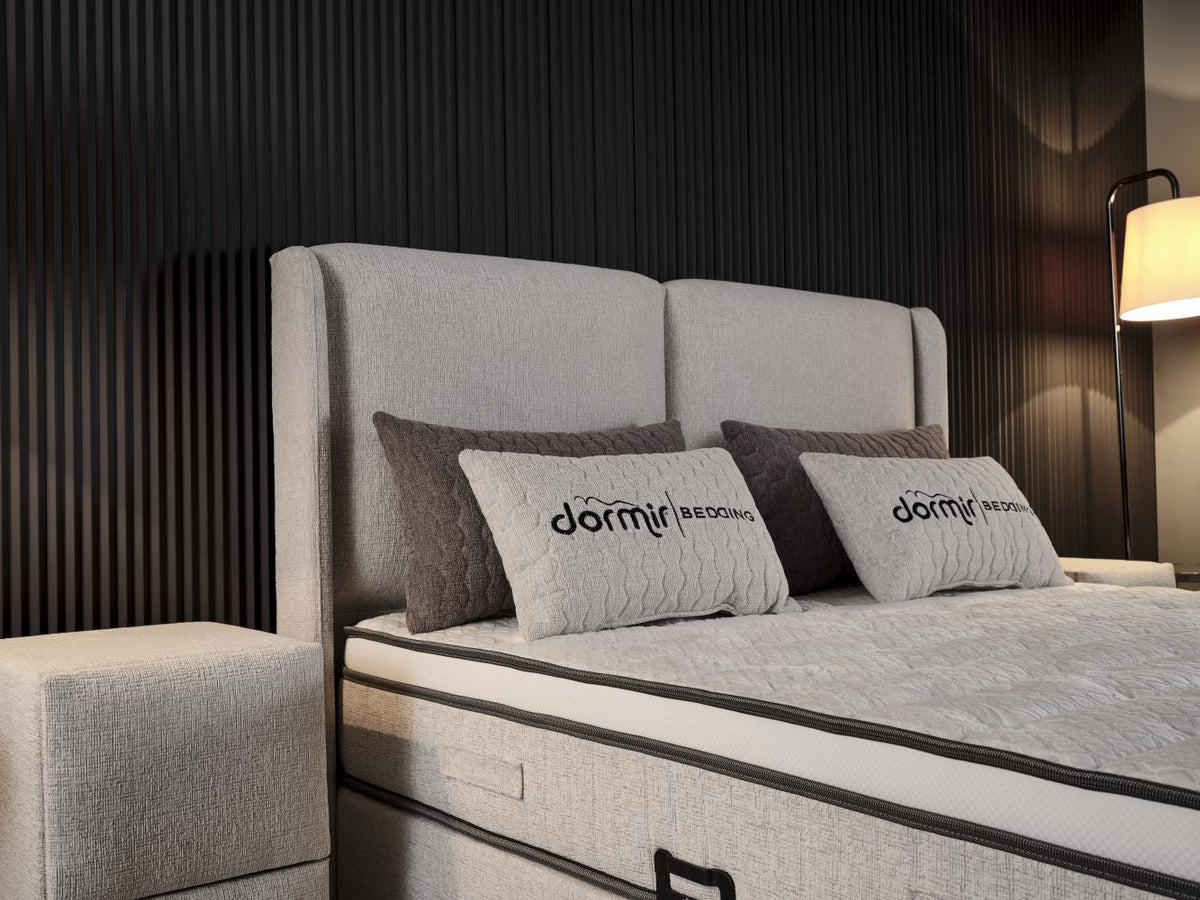 2BM - Boxspring Reina – Ecru stof - Opbergruimte – 180x200cm