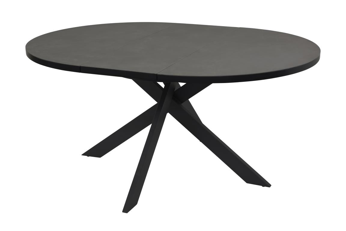 GBO - Table TF2205 - Ronde - Anthracite - 120 ( 160 ) x 76 cm