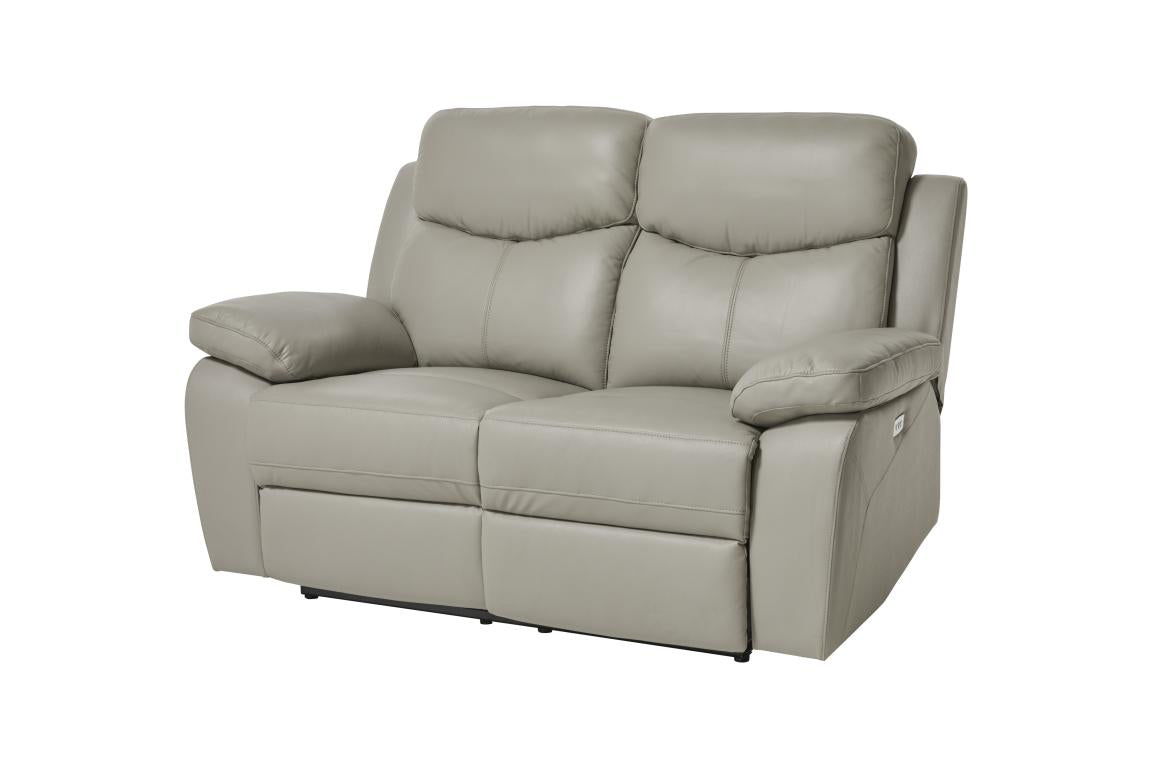 GBO - 1-zit Relax Victoria - Half leder Lichtgrijs - 98x99x93 cm