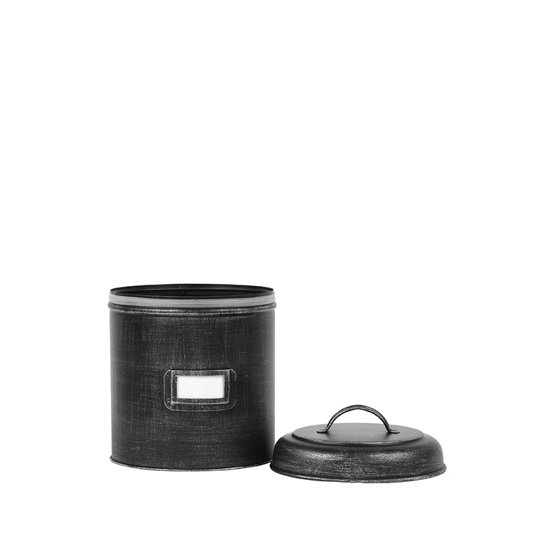 LABEL51 Boîte de rangement - Noir - Métal - S - 10x10x15 cm