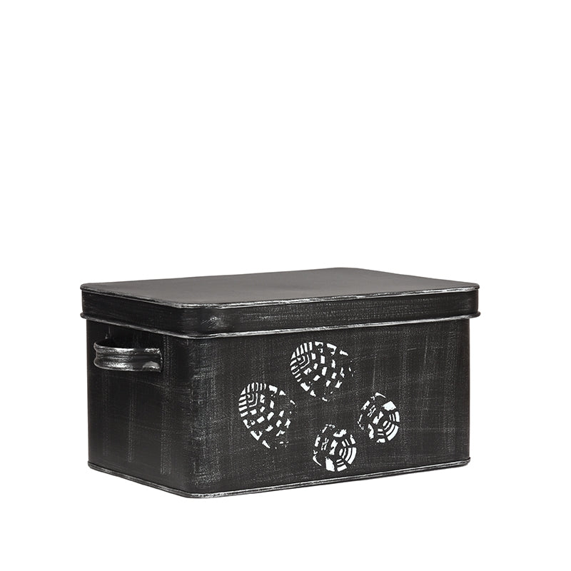LABEL51 Boîte de rangement pour cirage - Noir - Métal