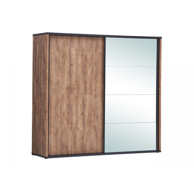 TYC - Armoire Octavia - 2 portes coulissantes - Chêne foncé - 240x214x60cm