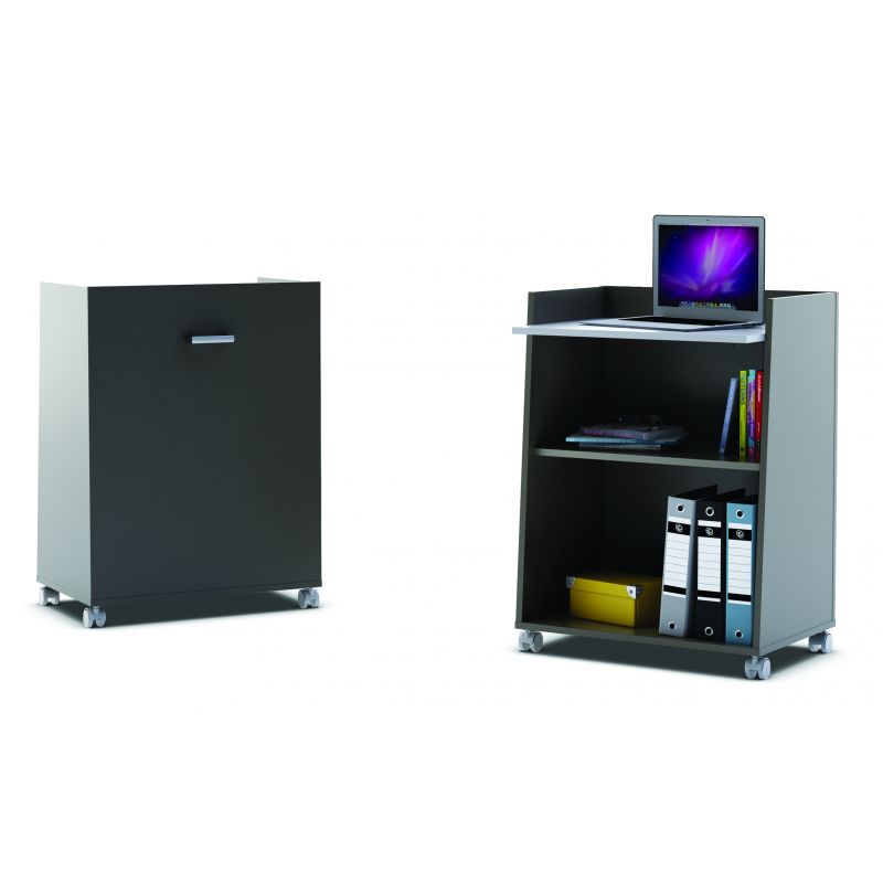 DME - Scoop bureau - Wit/Grijs - 75x110x52cm